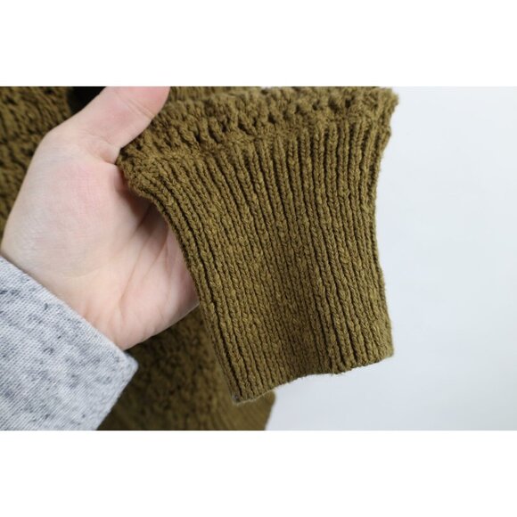 Madewell Womens M Sunbury Open Stitch Merino Wool Blend Knit Collared Sweater - Picture 6 of 9